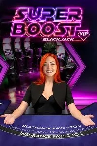 Blackjack Super Boost avec multiplicateurs boostés